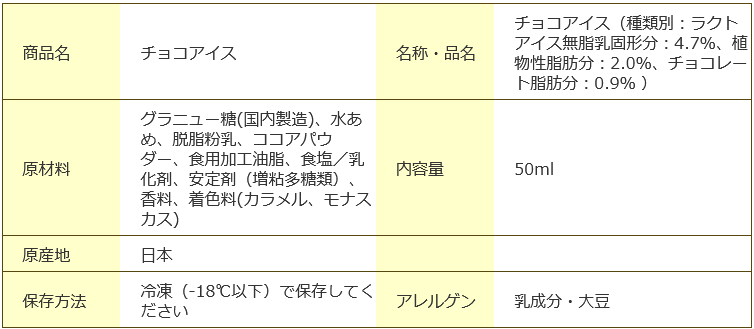 チョコアイス